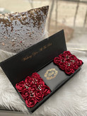 (ارسال رایگان)باکس گل و سرویس جواهری مدل لاکچری ۲ رز ربانی ماندگار هدیهای شیک ویژه روز زن و روز مادر