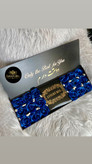 (ارسال رایگان)باکس چوبی باکیفیت همراه گل ربانی آبی جاودان هدیه ای شیک و خاص| با متن طلایی انتخابی ۳