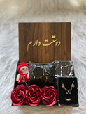 (ارسال رایگان)باکس هدیه زنانه و دخترانه شیک/باکس چوبی شیک/ کادو تولد و ولنتاین