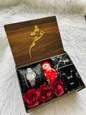 (ارسال رایگان) پک هدیه زنانه و دخترانه ساعت نگینی،نیم ست بینهایت شاینی شیک ولنتاین