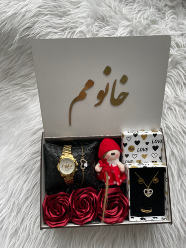 (ارسال رایگان) پک هدیه زنانه و دخترانه ساعت کاسیو،گردنبند قلبی شیک کادو ولنتاین