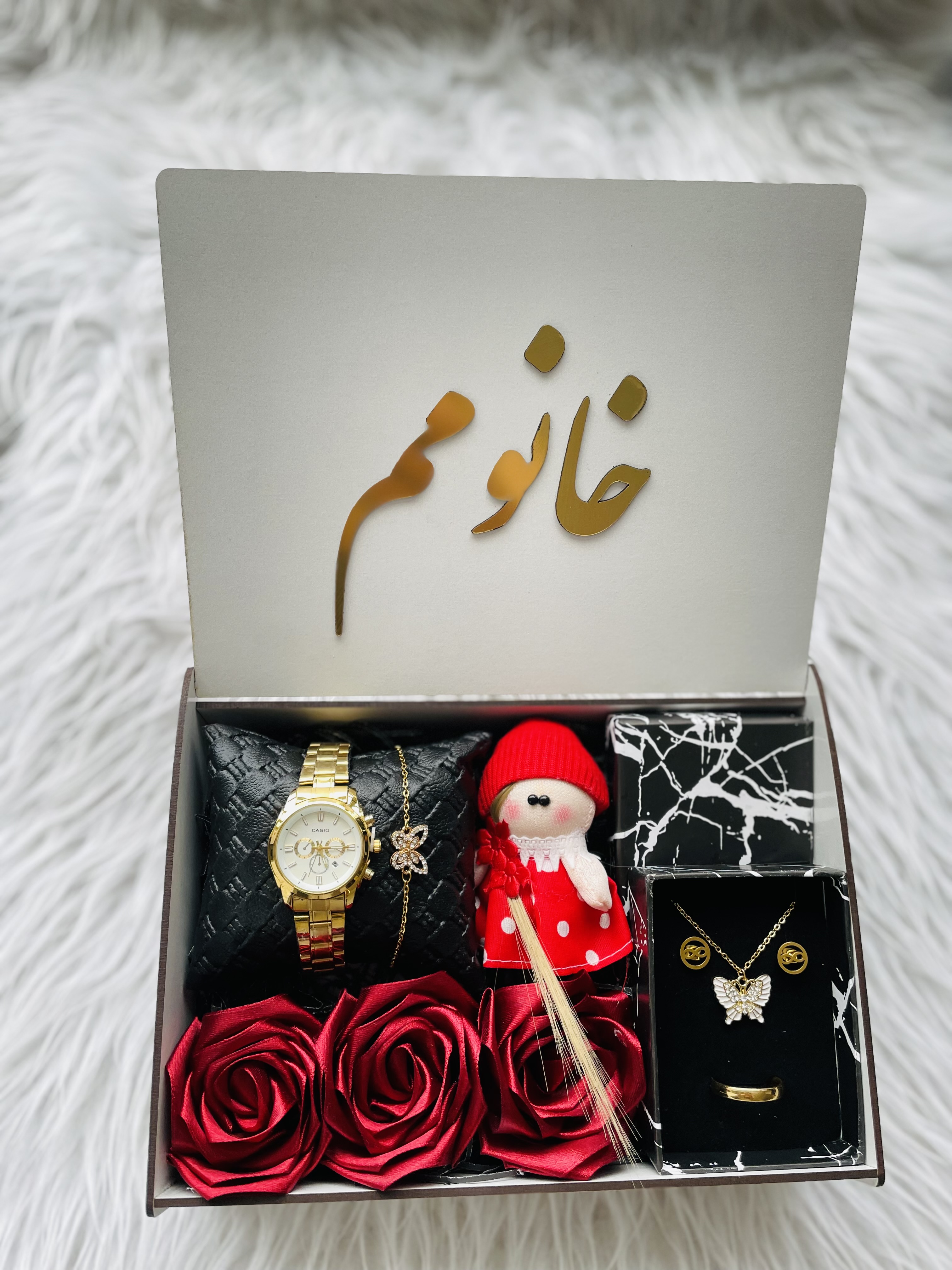 (ارسال رایگان) پک هدیه زنانه و دخترانه ساعت کاسیو لاکچری،تولد شیک کادو ولنتاین