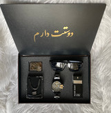 پک هدیه مردانه شیک| ساعت مچی دیزل + ادکلن + فندک + عینک+زنجیر+دستبند | مناسب تولد و ولنتاین