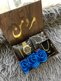 (ارسال رایگان) هدیه لاکچری مردانه کادو تولد ساعت رولکس و ست کارتیر طلایی جذاب ۴