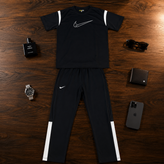 ست مردانه nike/تیشرت و شلوار|رنگ مشکی|ست اسپرت با کیفیت و تنخور عالی